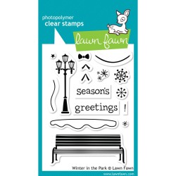 Lawn Fawn Winter in the Park stamp set